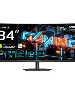 Monitor Consumer GIGABYTE MO34WQC36, 34", 3440 x 1440 pixeli, Black