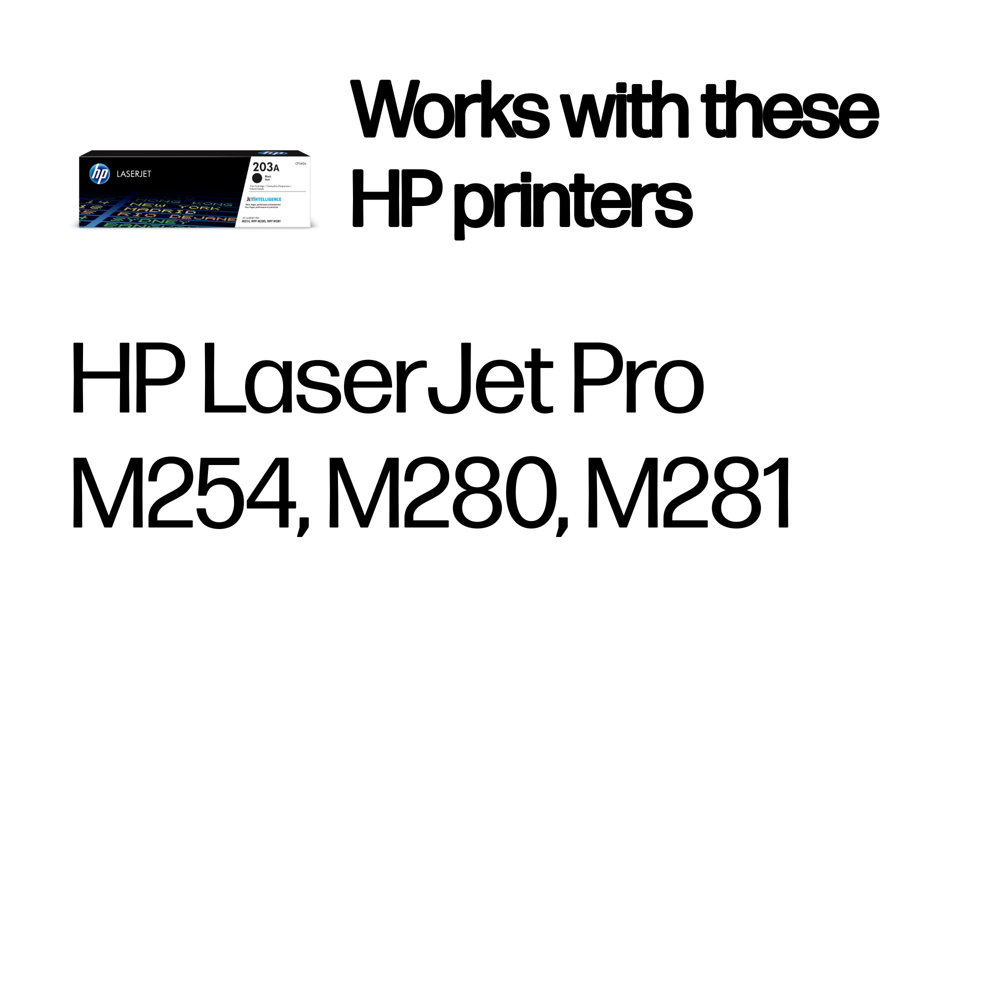 Toner HP CF540A, black, 14k pagini,Laserjet PRO M254DW, M254NW, M280NW, - imagine 2