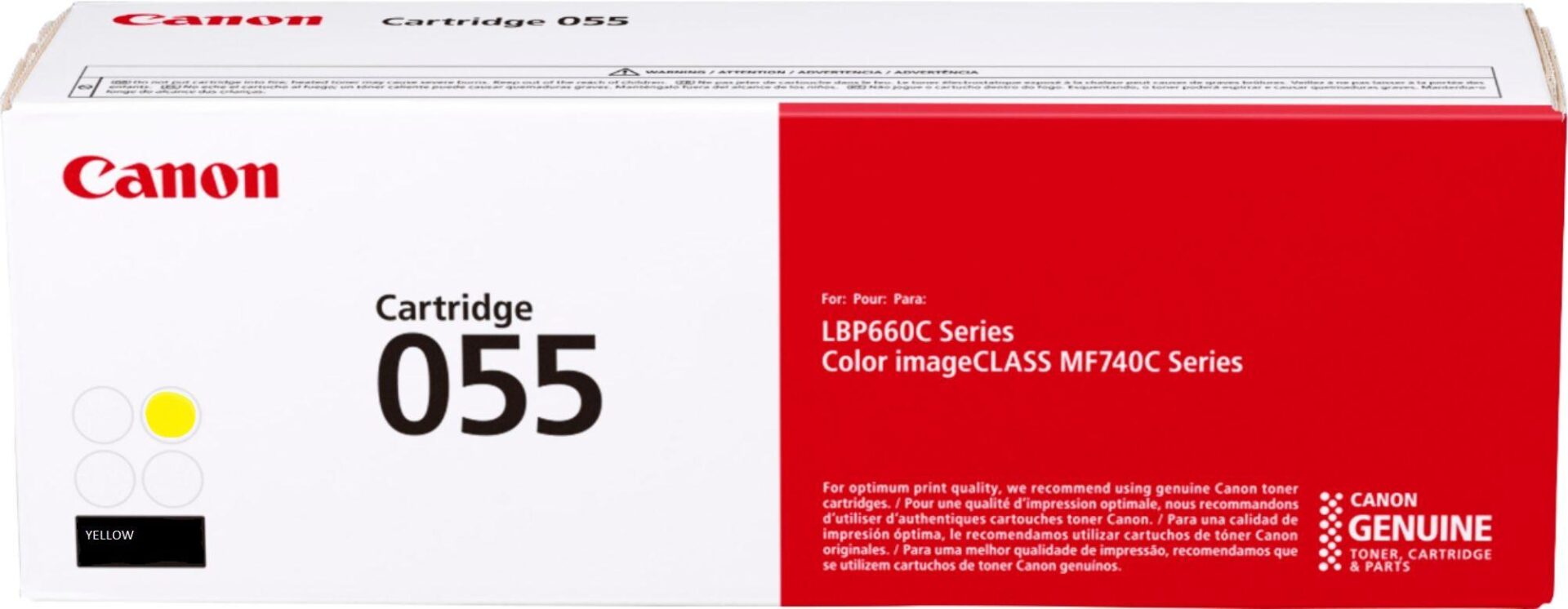 Toner Canon CRG055Y Yellow capacitate 2.1k pagini, pentru LBP66x, MF74x. - imagine 3