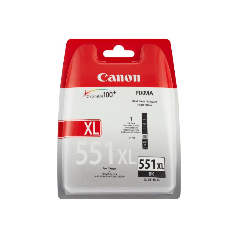 Cartus cerneala Canon CLI-551XL, black, capacitate 11ml, pentru Canon Pixma - imagine 3