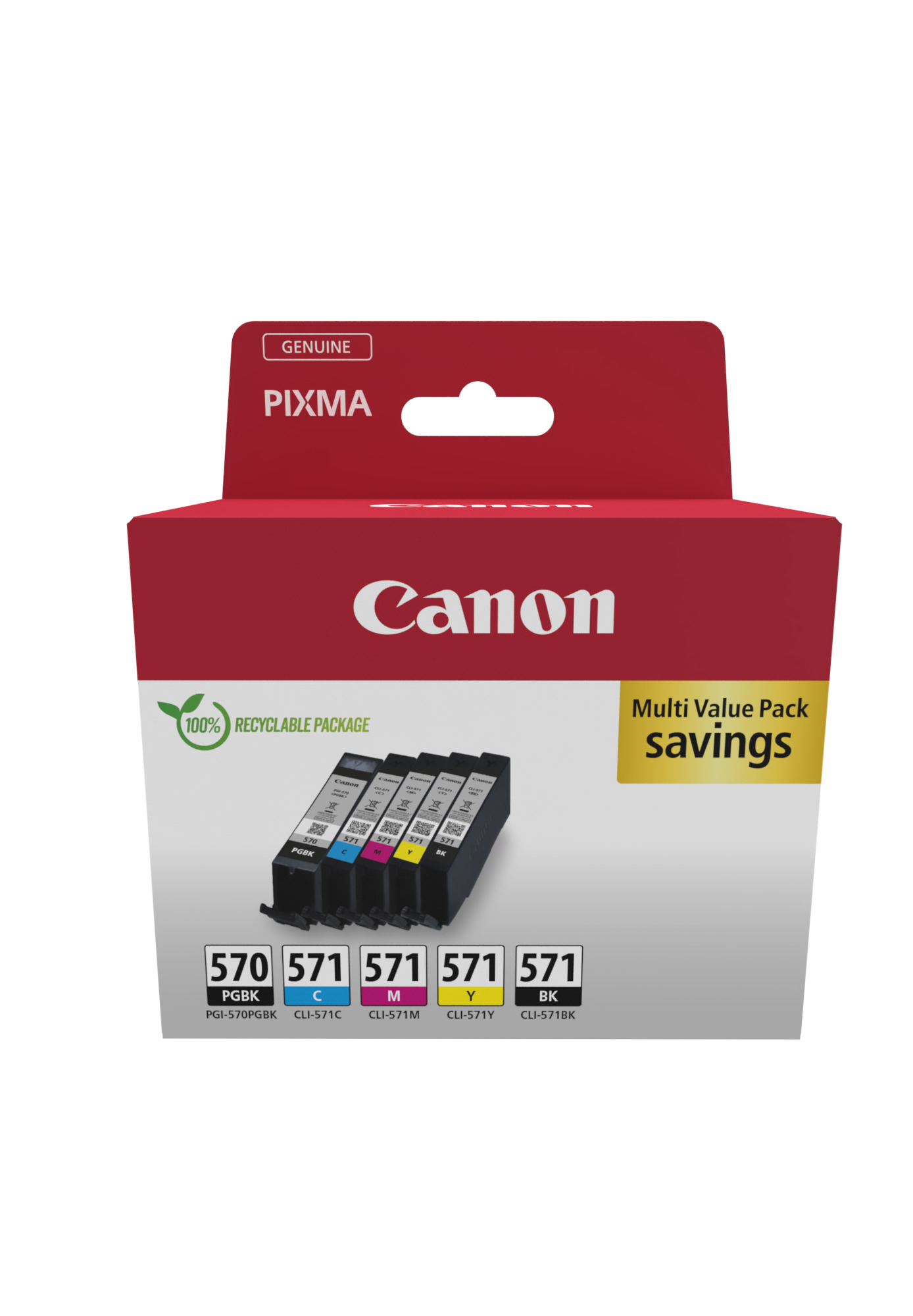 0372C006AA Pachet 5 cartuse Canon PGI-570 + CLI571 PGBK+C+M+Y+BK NEW PACK