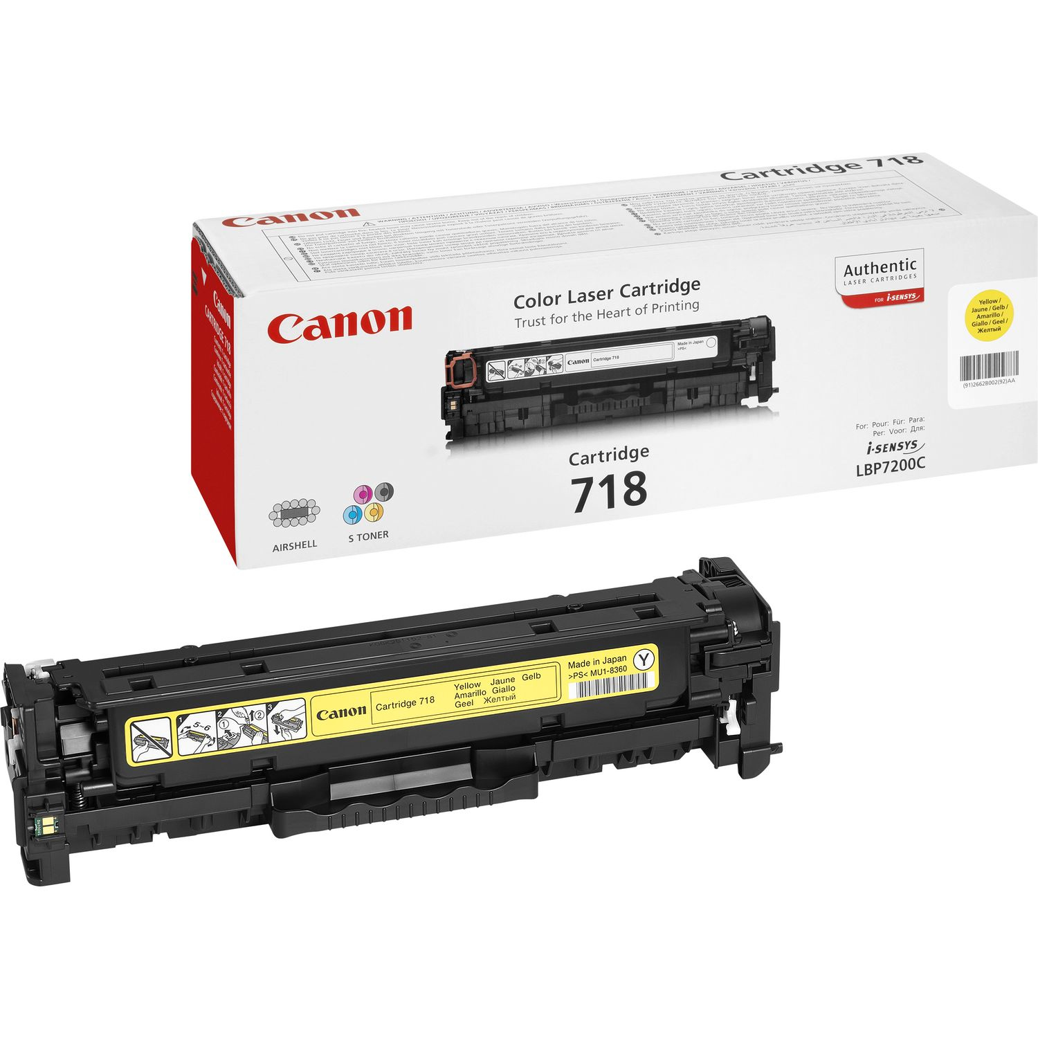 2659B002AA Cartus toner Canon Yellow CRG-718Y