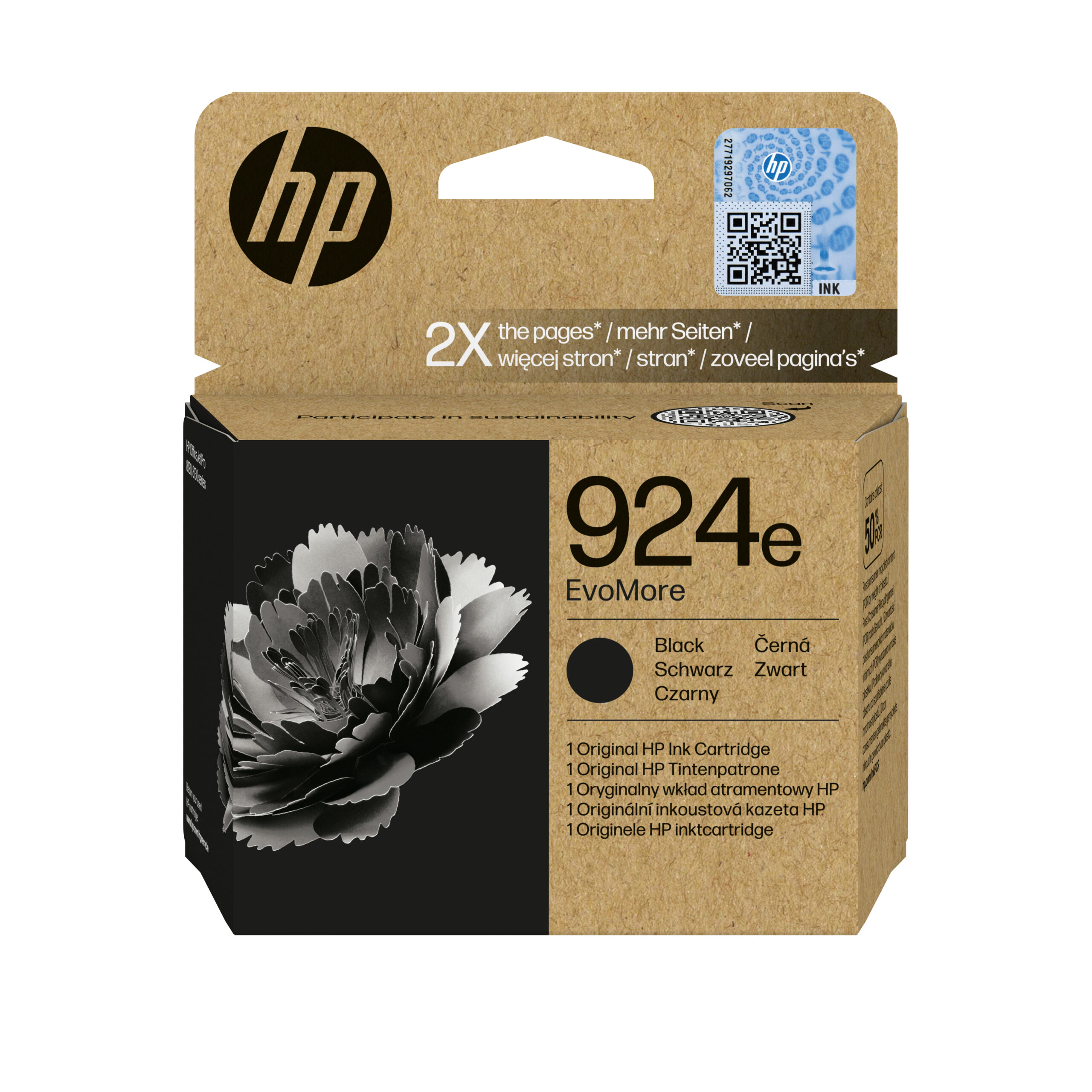 4K0V0NE Cartus cerneala HP 924e EvoMore Black Original Ink Cartridge 4K0V0NE