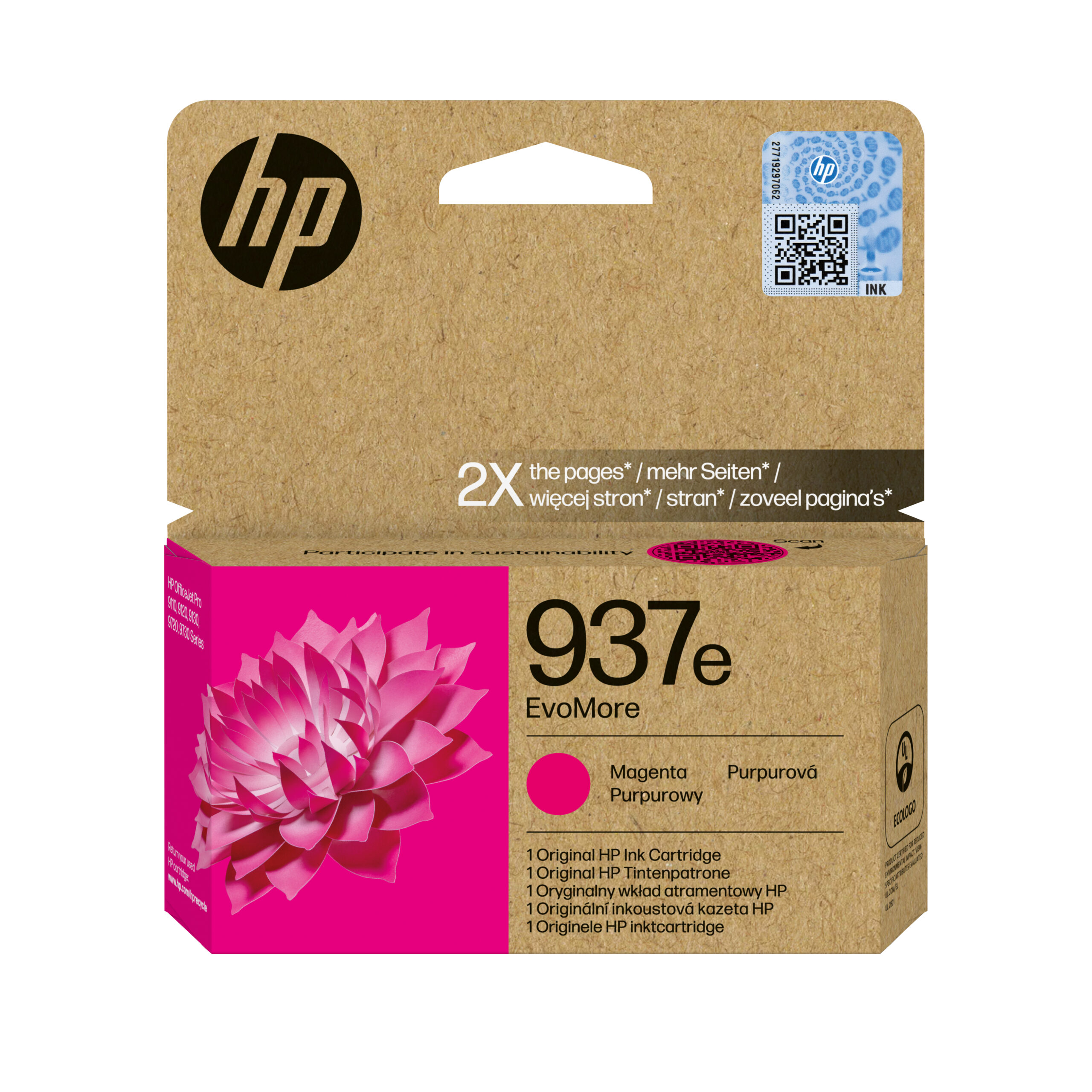 4S6W7NE Cartus cerneala HP 937e EvoMore Magenta Original Ink Cartridge 4S6W7NE