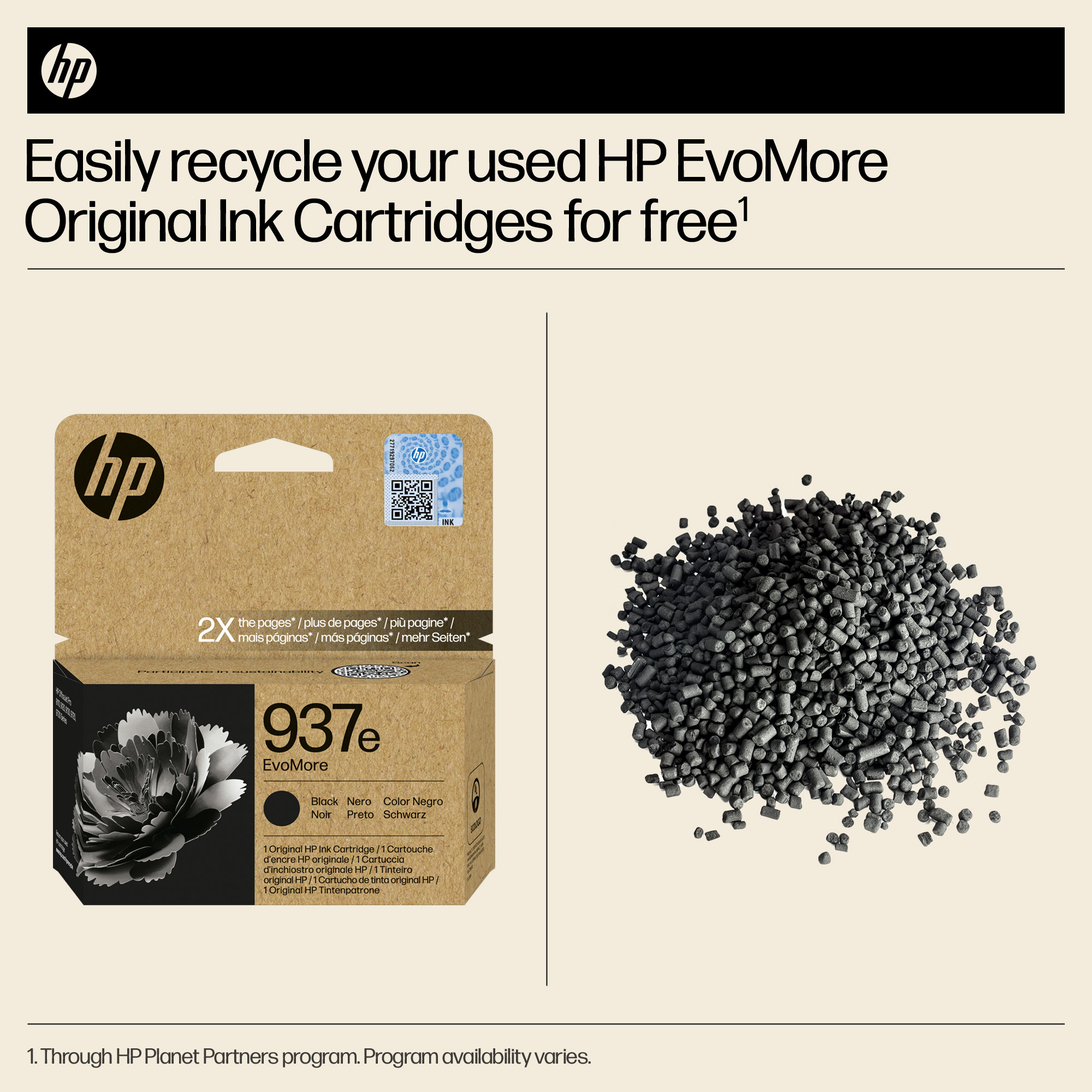 4S6W9NE Cartus cerneala HP 937e EvoMore Black Original Ink Cartridge 4S6W9NE - imagine 3