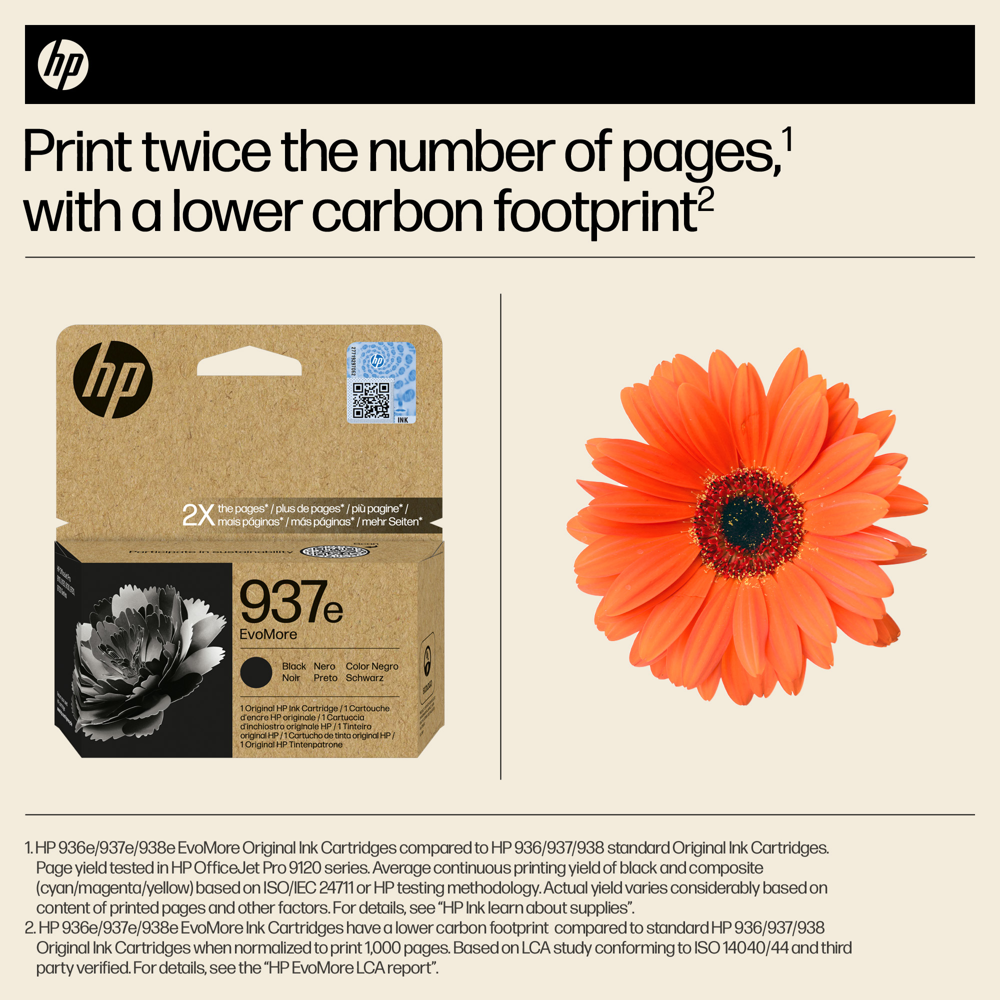 4S6W9NE Cartus cerneala HP 937e EvoMore Black Original Ink Cartridge 4S6W9NE - imagine 4