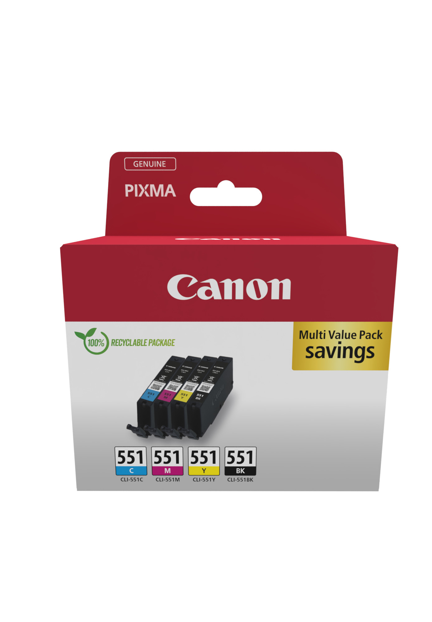 6509B015AA Pachet 4 cartuse Canon BK+C+M+Y CLI-551 NEW PACK