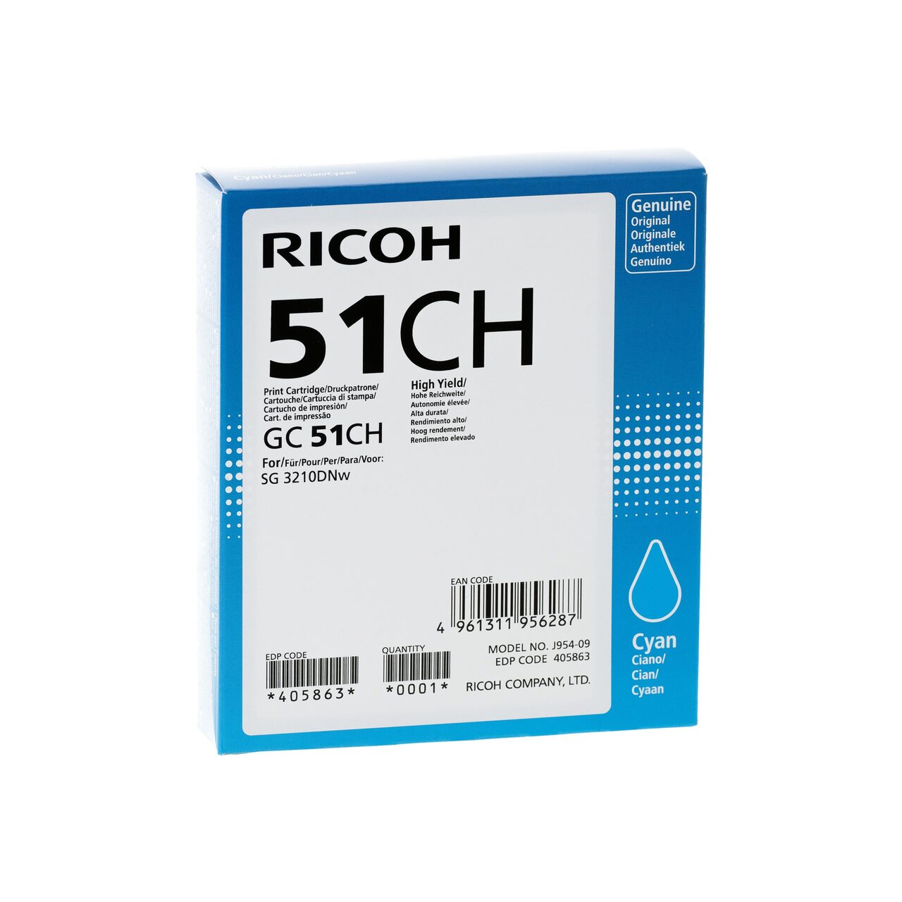 405863 Ricoh gel cartridge cyan 2500p for SG3210 - imagine 2