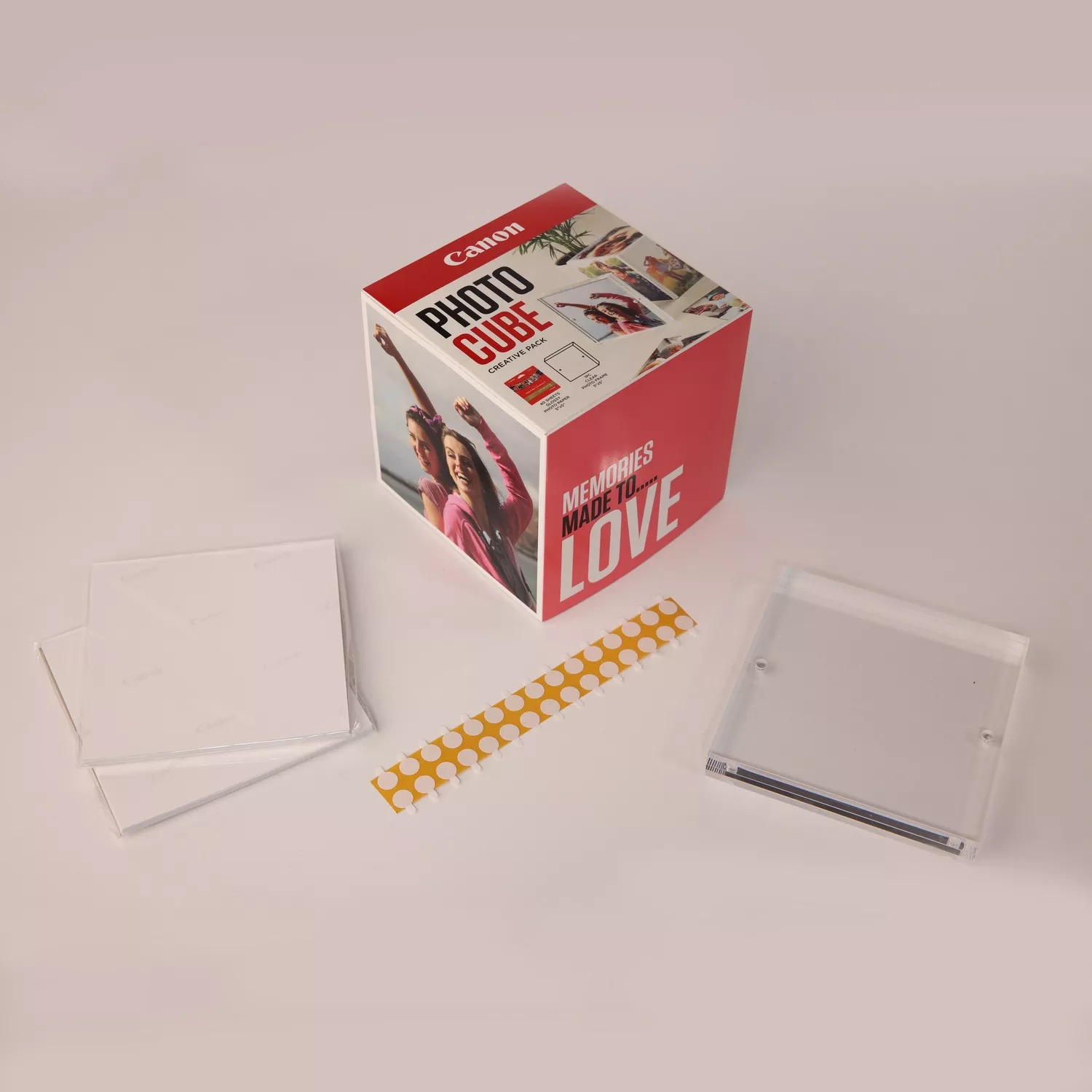 CANON PP-201 13x13CM PHOTO CUBE White / Pink, 40 coli, - imagine 3