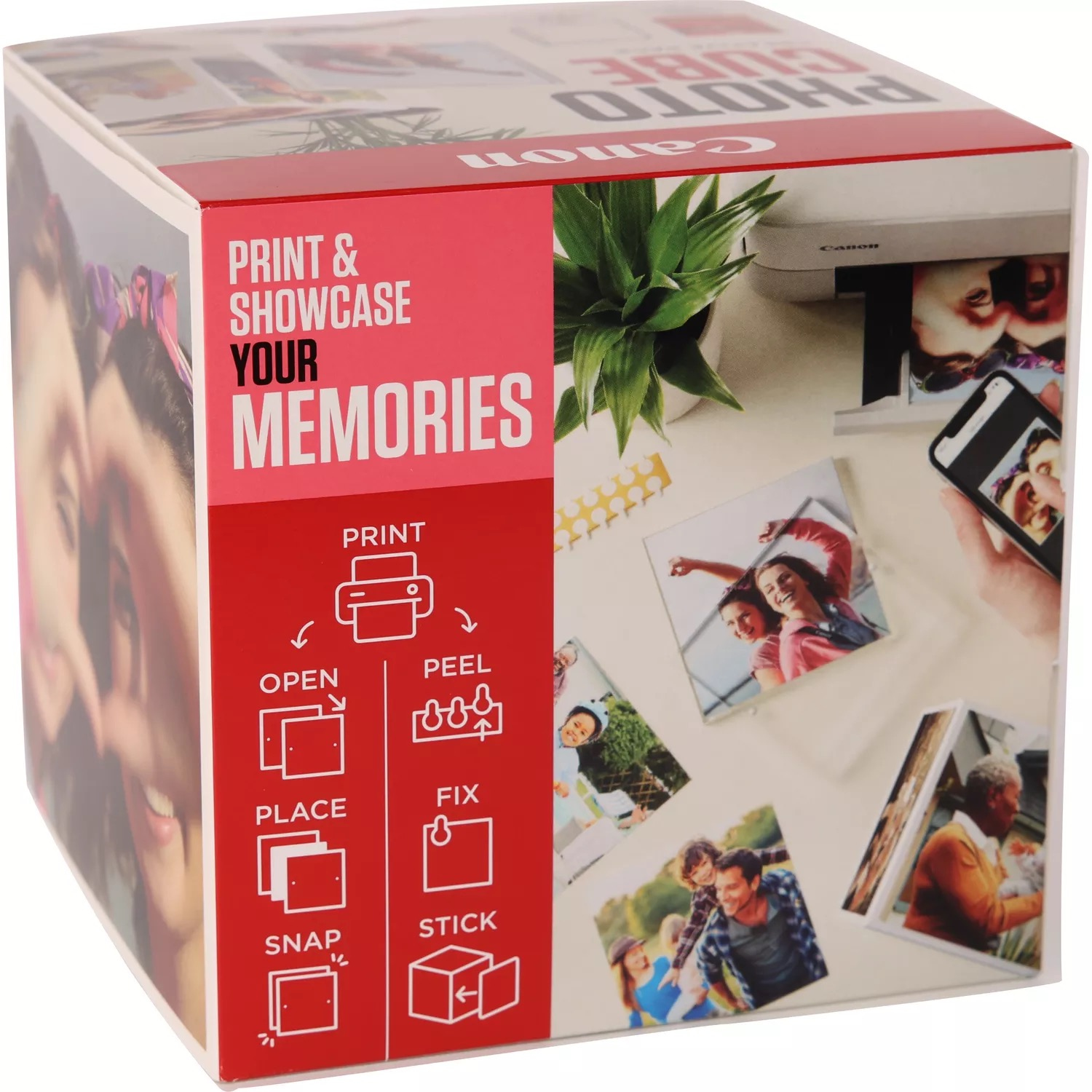 CANON PP-201 13x13CM PHOTO CUBE White / Pink, 40 coli, - imagine 2