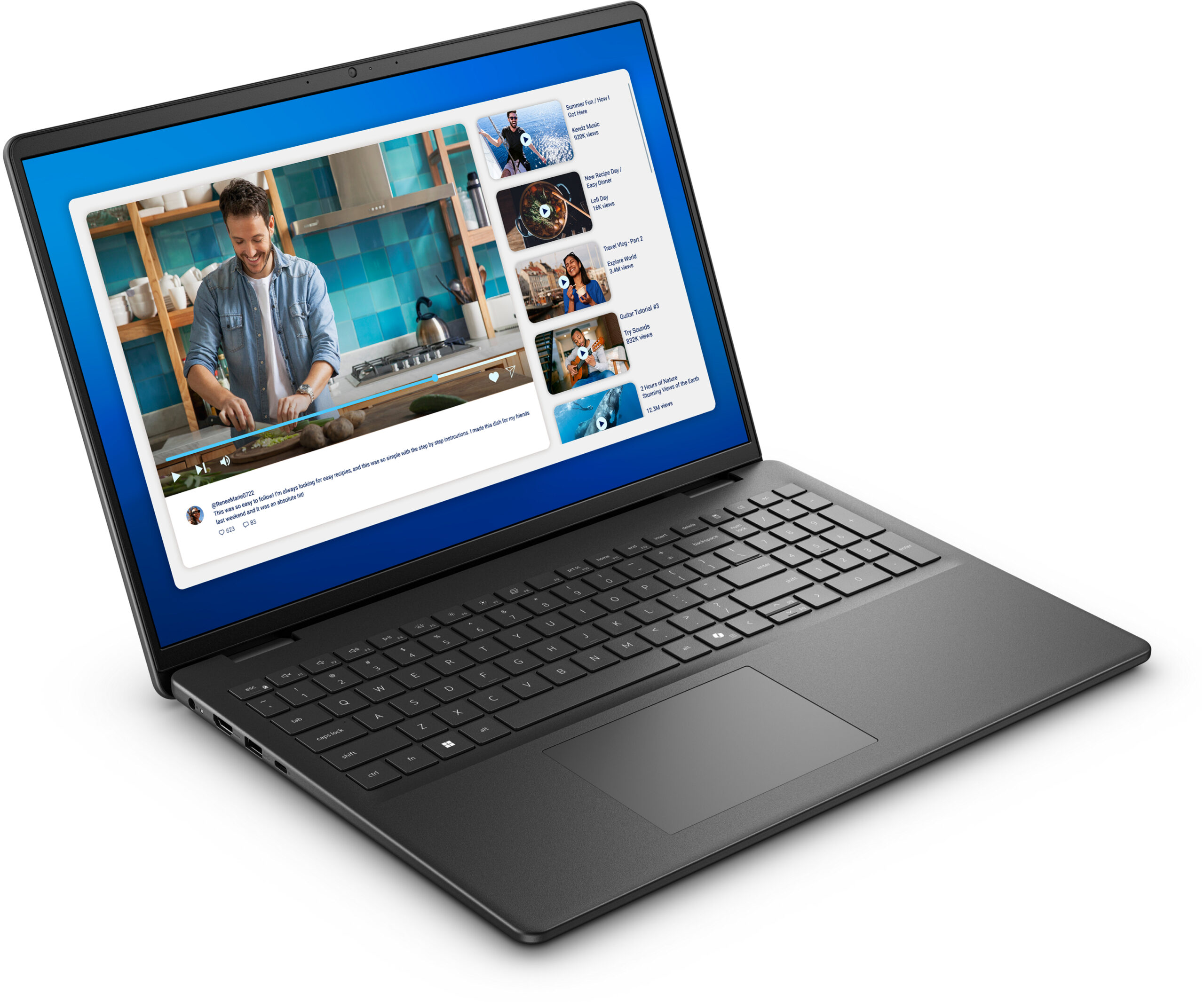 Laptop DELL 16 DC16250, 16.0-inch 16:10 FHD+ (1920x1200) Anti-Glare Non- - imagine 3