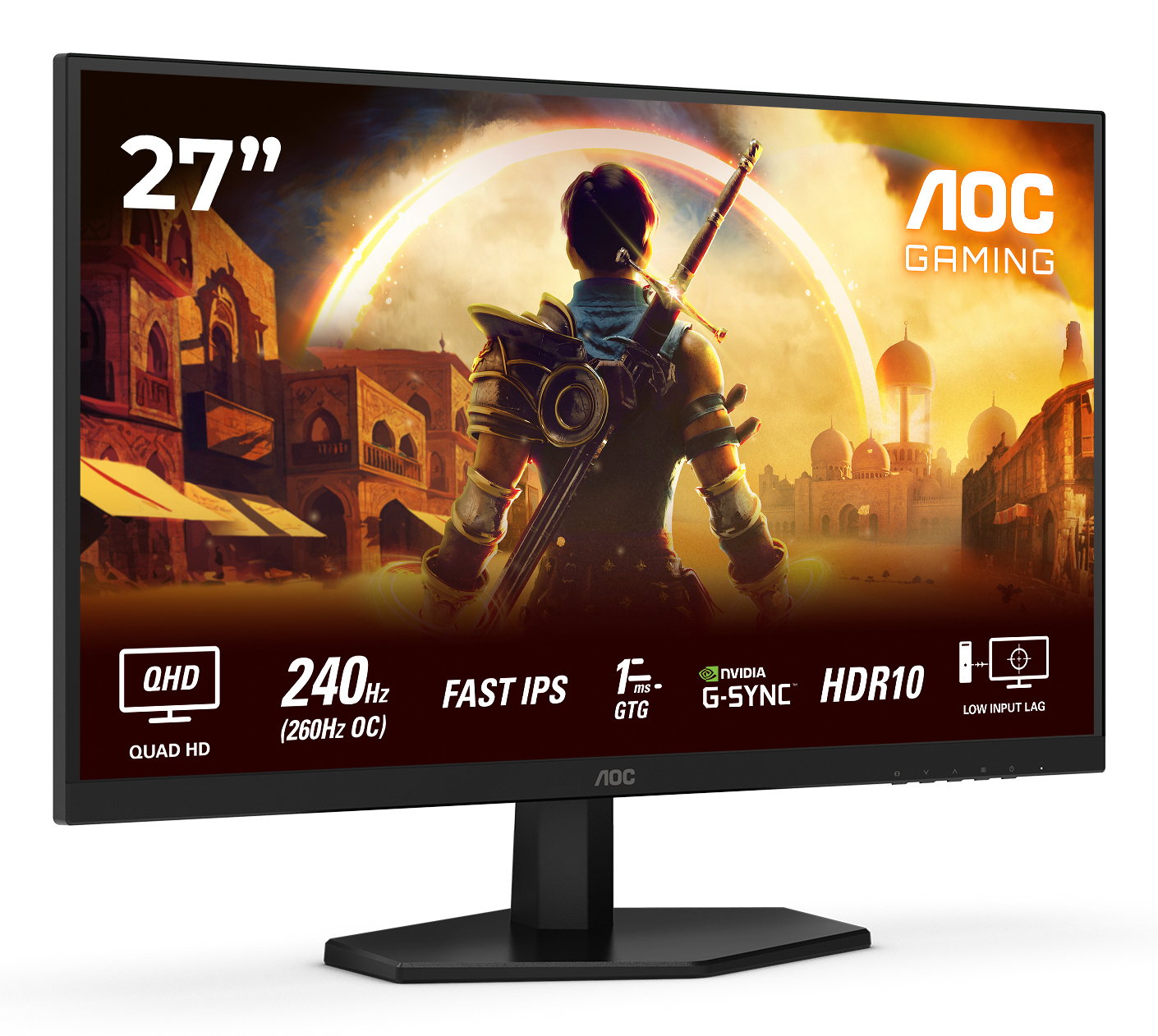 Monitor AOC 27" Q27G42ZE, Diagonal (inch): 27, Diagonal (cm): 68, - imagine 2