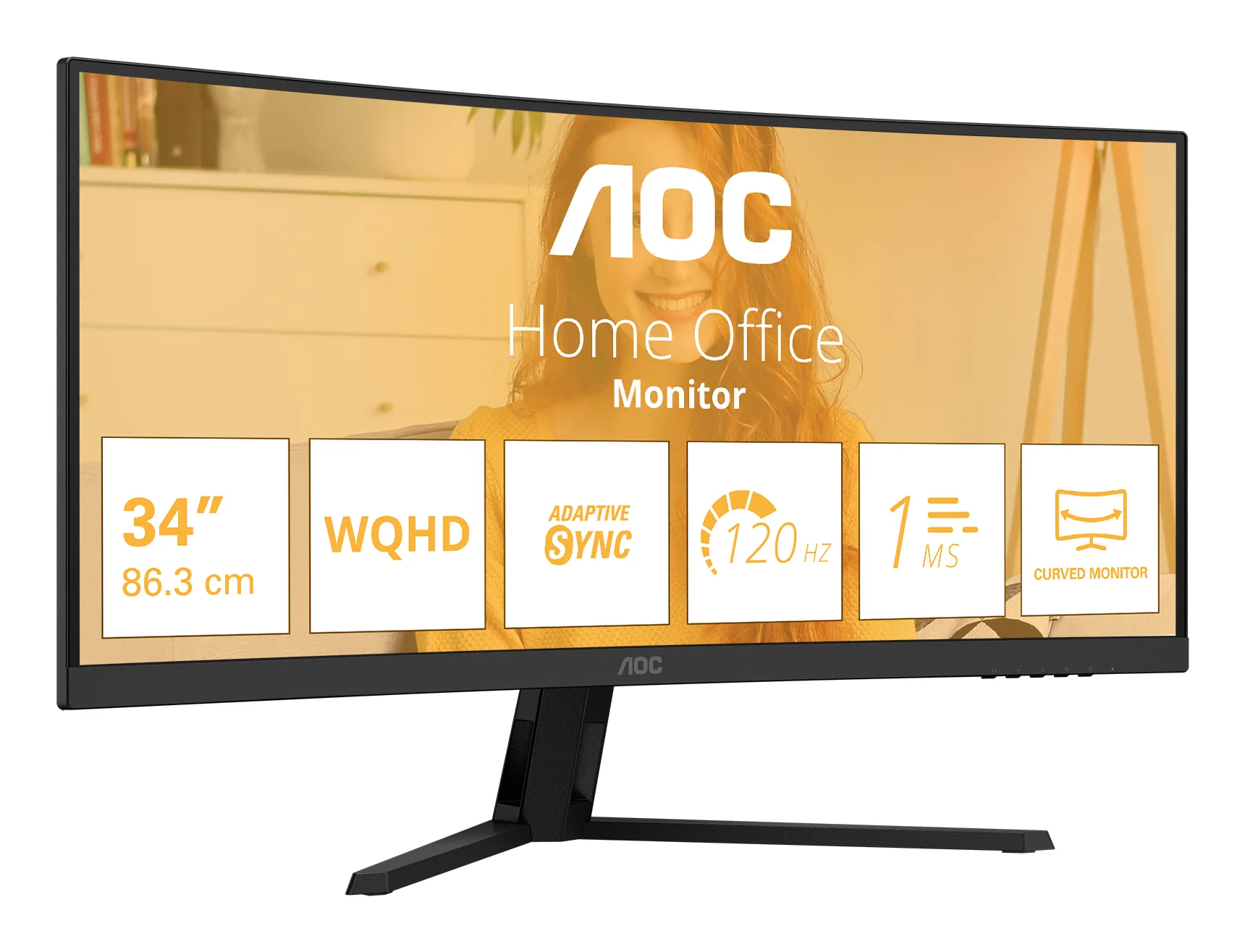 Monitor AOC 34" CU34B3E, Curvature: 1500R, Diagonal (inch): 34, Diagonal - imagine 2