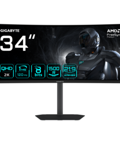 Monitor Gaming GIGABYTE GS34WQCA, 34", 3440 x 1440 pixeli, Black