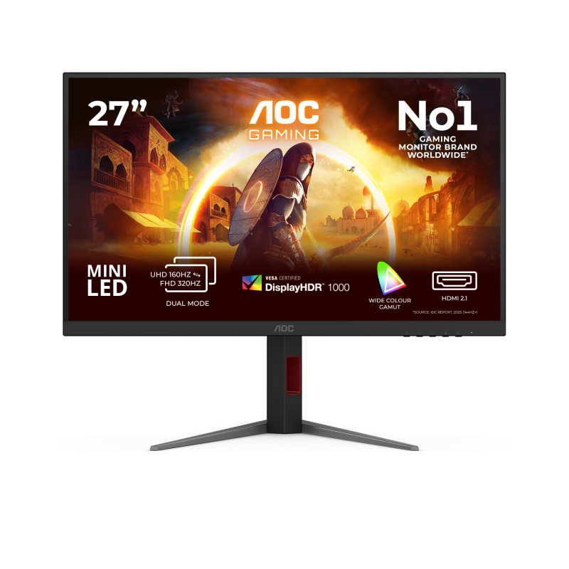 Monitor AOC 27" U27G4XM, Diagonal (inch): 27, Diagonal (cm): 68,