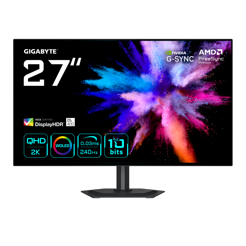 GIGABYTE GO27Q24G. Diagonala ecranului: 68,6 cm (27"), Rezoluția ecranului: 2560