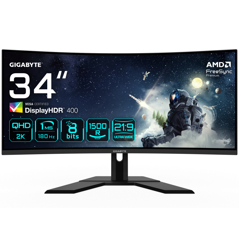 Gigabyte G34WQCP gaming monitor diagonala 34", 797.22 x 333.72 mm,
