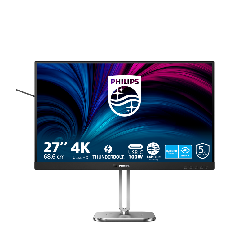 Monitor Consumer Philips 27B2U6903/00, 27", 3840 x 2160 pixeli, Anthracite,
