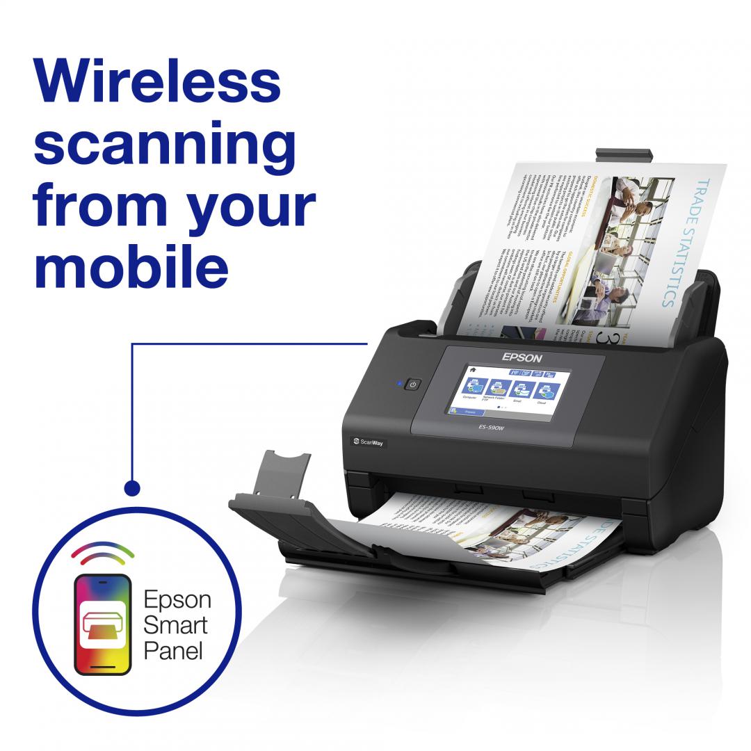 EPSON WORKFORCE ES-590W A4 SCANNER, Format A4, Scanner CIS, Sursa - imagine 5