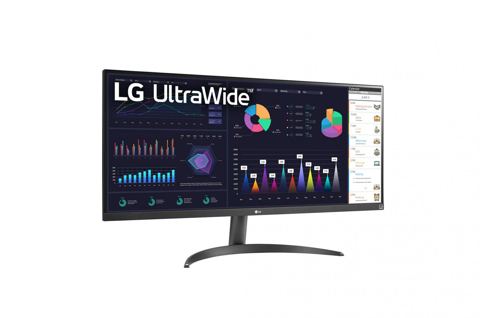 Monitor Consumer LG 34WQ500-B, 34", 2560 x 1080 pixeli, Black, - imagine 3