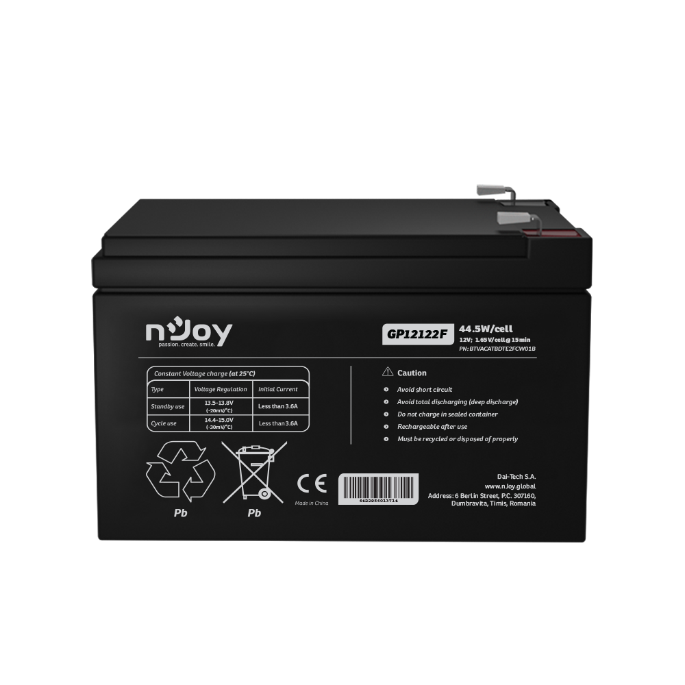 ACUMULATOR NJOY GP12122F 12V - imagine 3