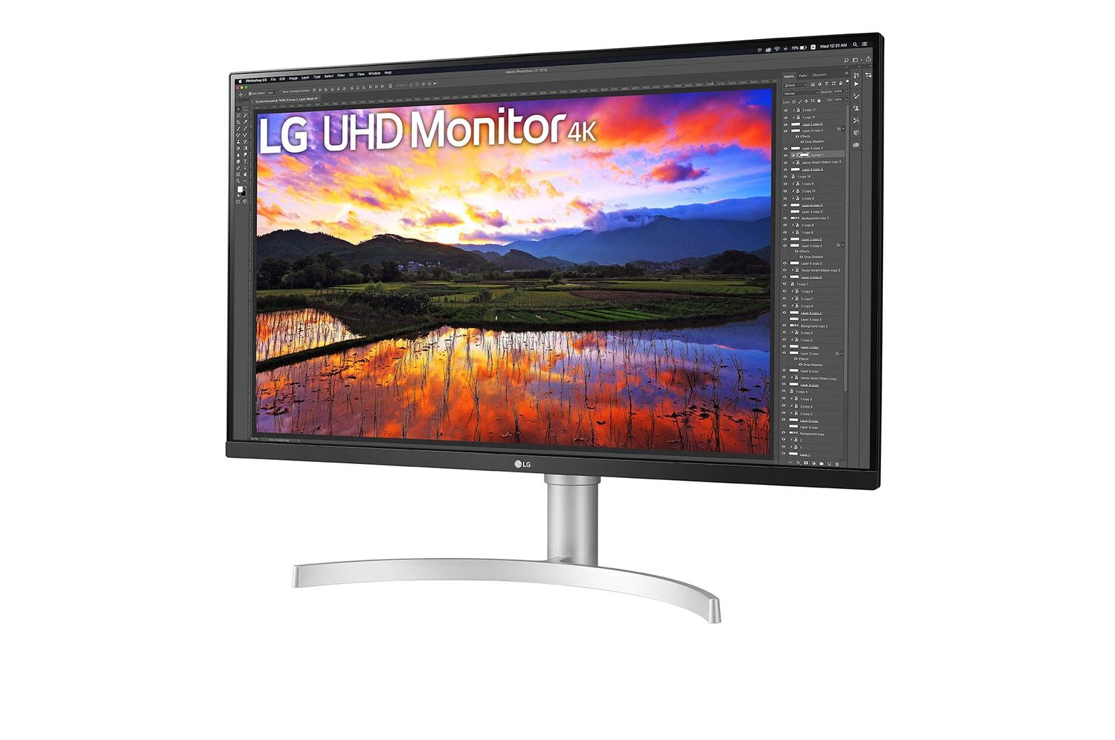 Monitor Consumer LG 32UN650P-W, 31.5", 3840 x 2160 pixeli, Silver, - imagine 2