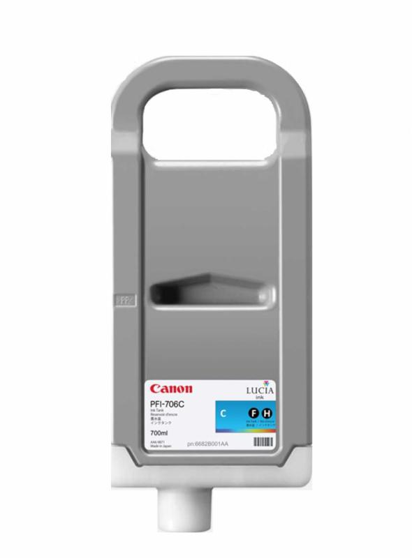 Cartus cerneala Canon PFI-706C, cyan, capacitate 700ml, pentru Canon