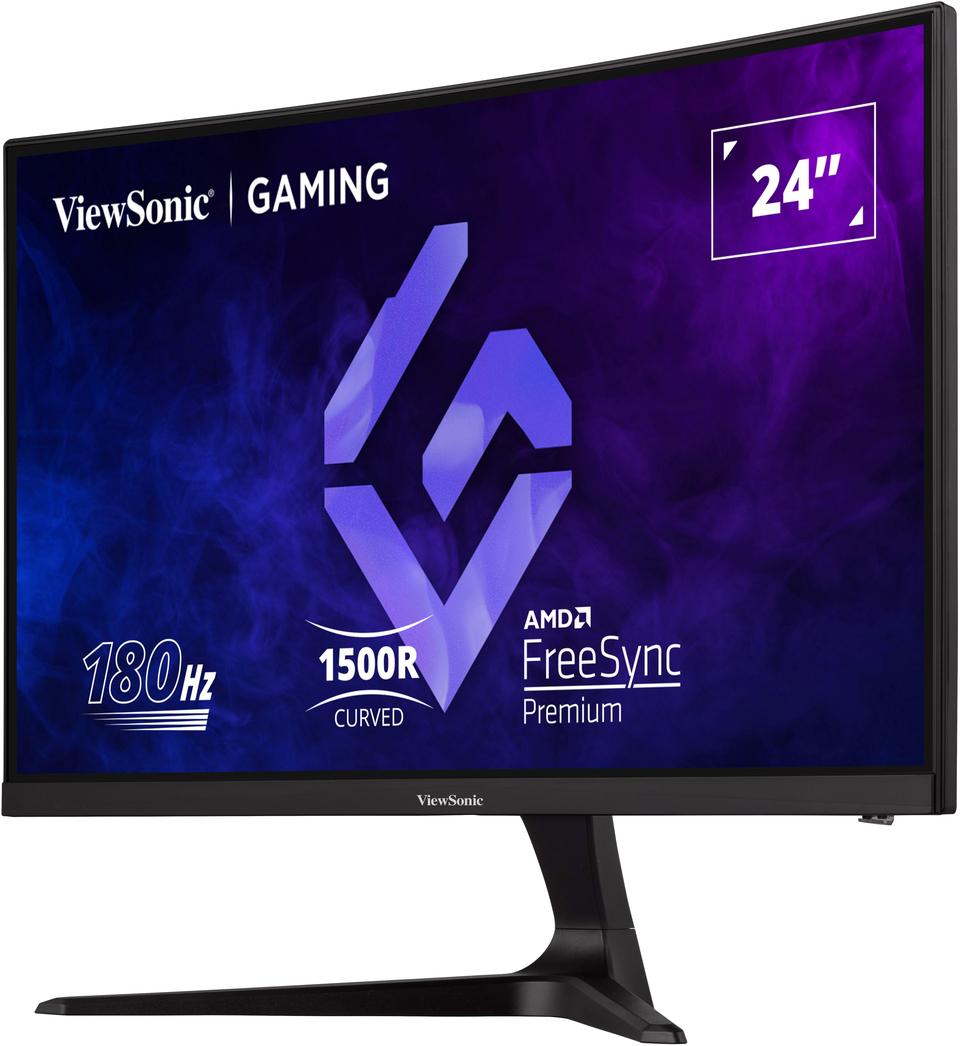 Monitor Consumer ViewSonic VX2418C, 24", 1920 x 1080 pixeli, Black, - imagine 2