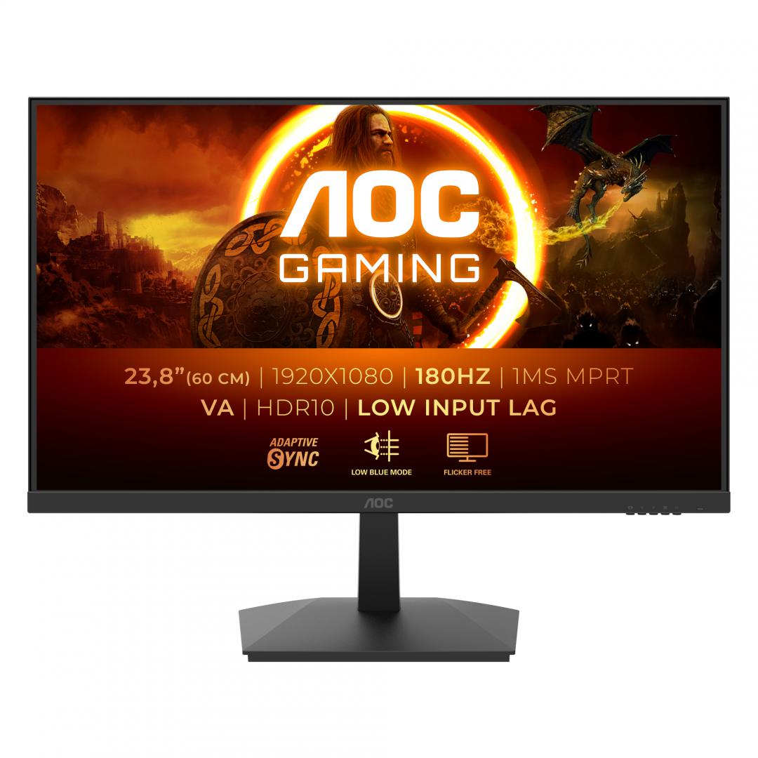 Monitor Gaming AOC 24G15N2, 23.8", 1920 x 1080 pixeli, Black,