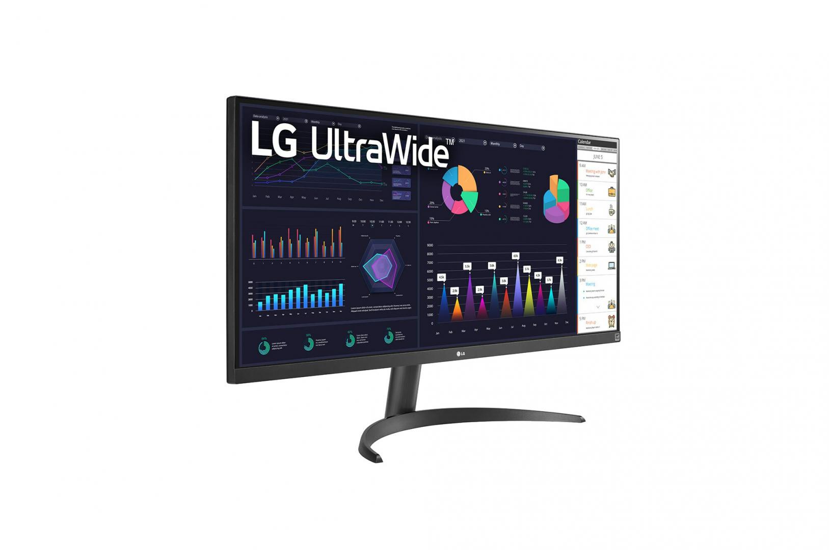 Monitor Consumer LG 34WQ500-B, 34", 2560 x 1080 pixeli, Black, - imagine 4