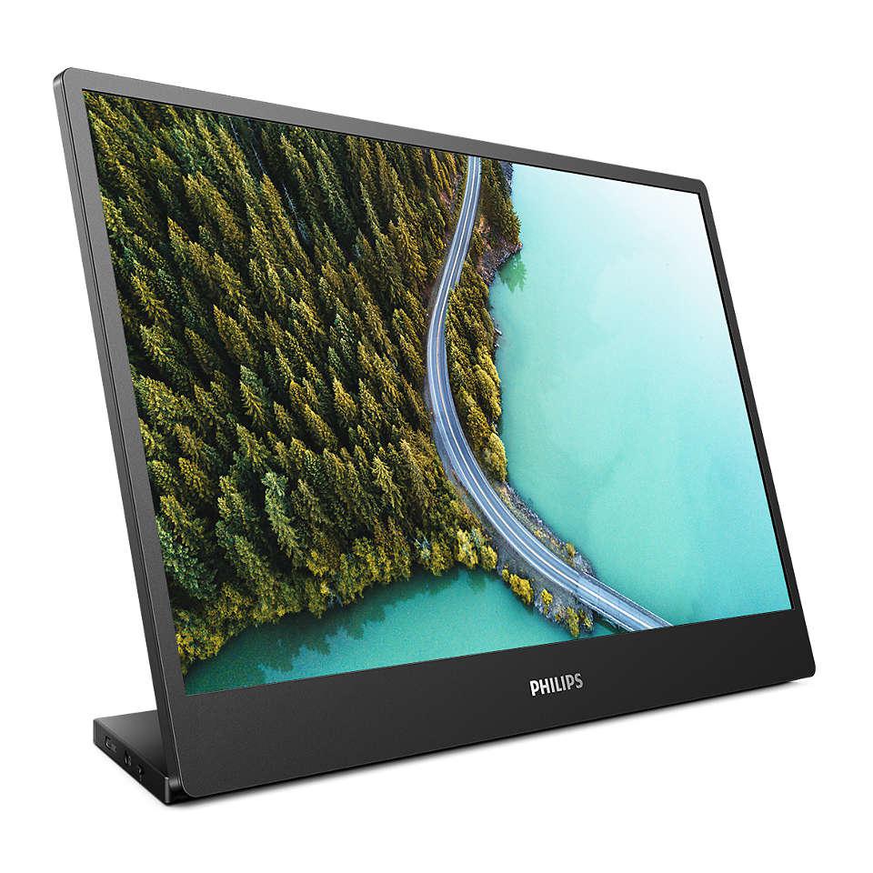 Monitor Consumer Philips 16B1P3302D/00, 15.6", 1920 x 1080 pixeli, Black, - imagine 2
