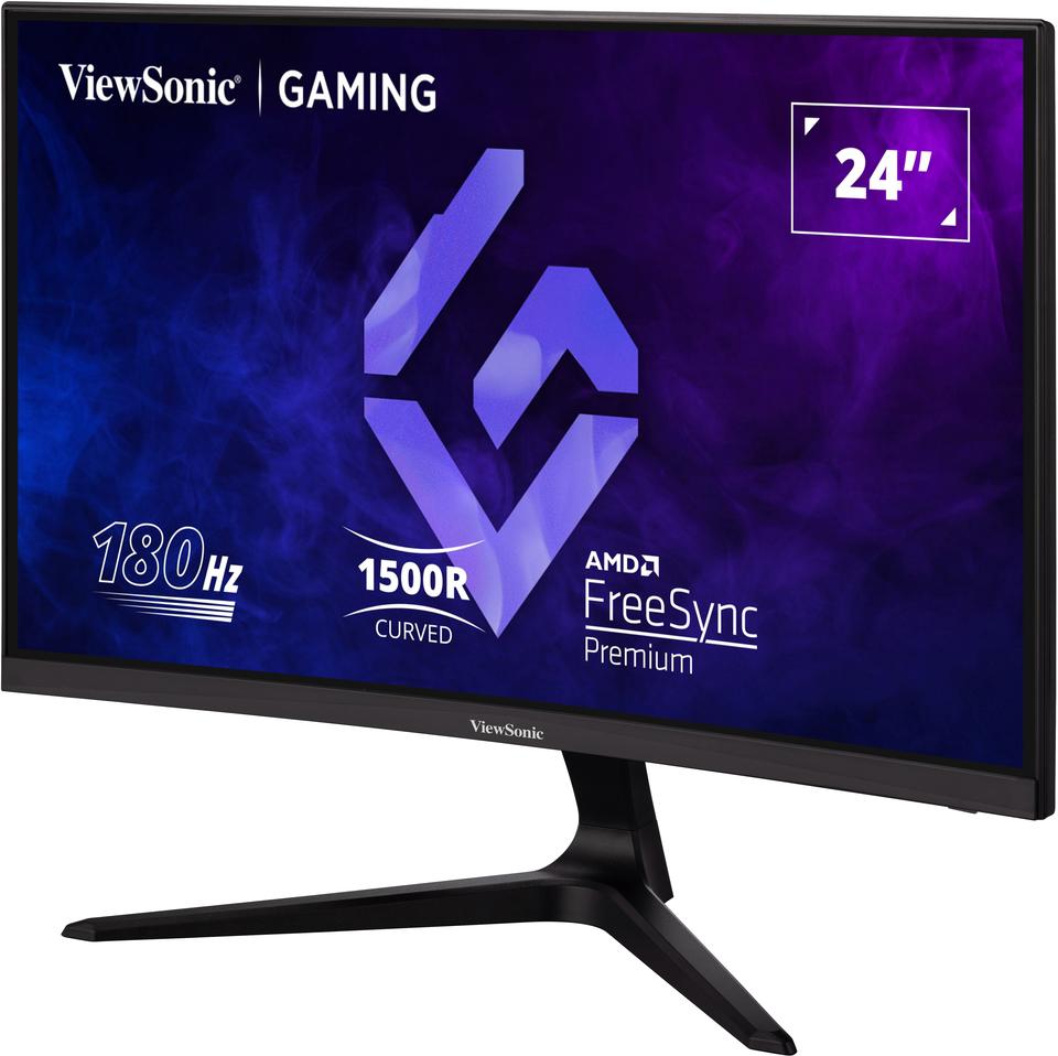 Monitor Consumer ViewSonic VX2418C, 24", 1920 x 1080 pixeli, Black, - imagine 3