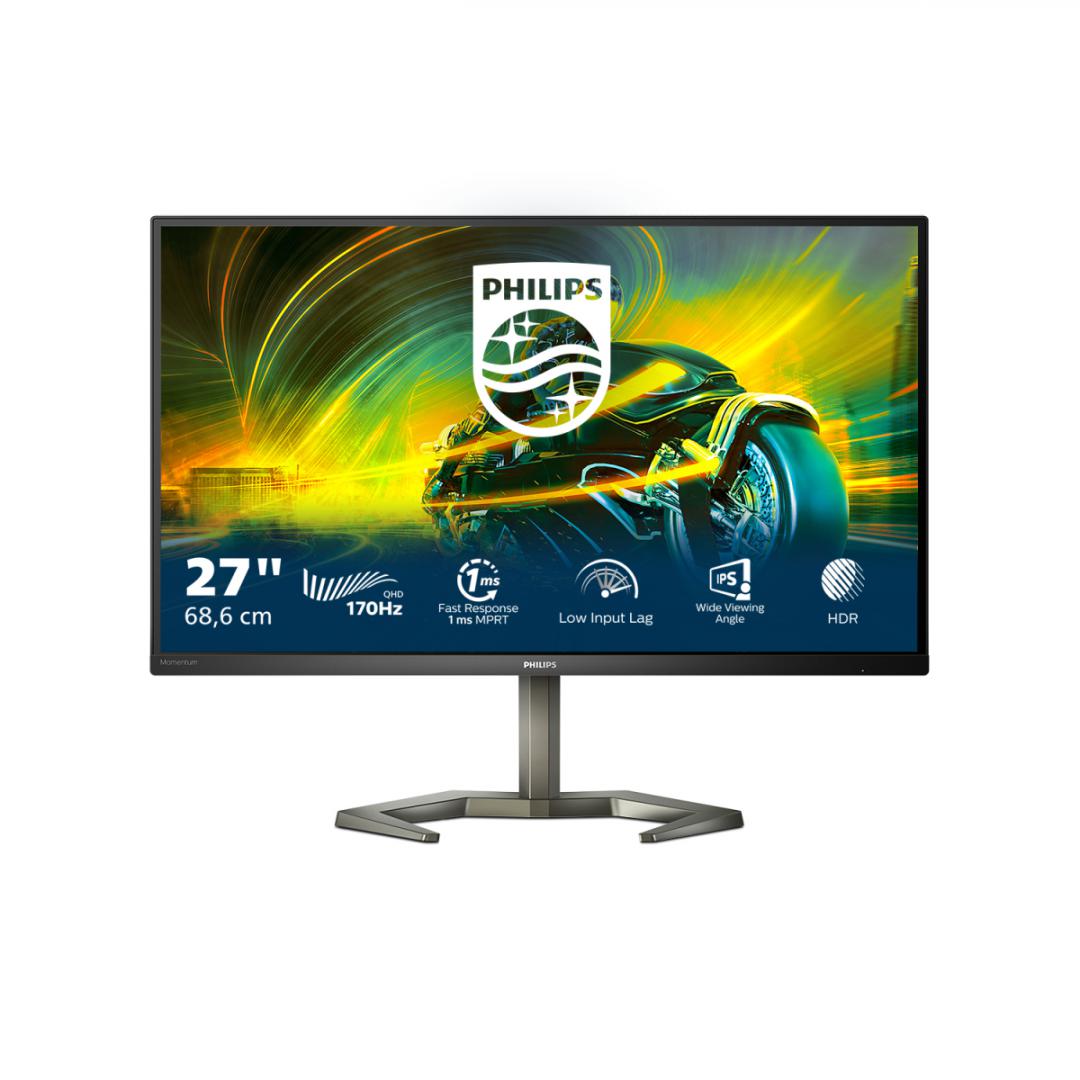 Monitor Consumer Philips 27M1N5500ZA/00, 27", 2560 x 1440 pixeli, Black,