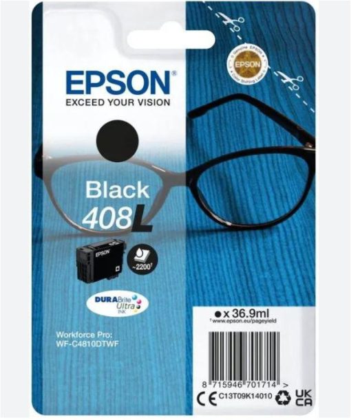 Cartus cerneala Epson 408l Ink Tank, Black, DURABrite Ultra ink,capacitate